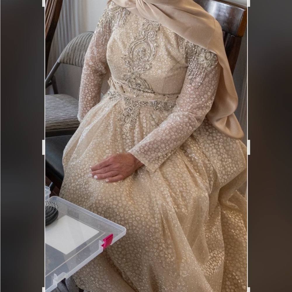 Gorgeous mother of the bride, dress champagne, color, beautiful design